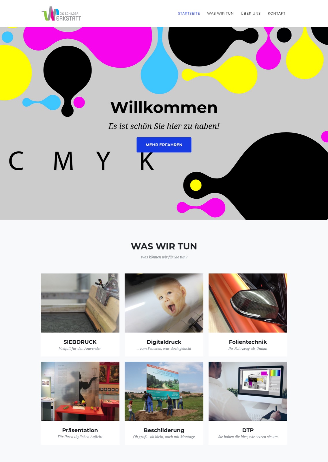 Website der Schilderwerkstatt Losheim, erstellt von NikMedia-Saar